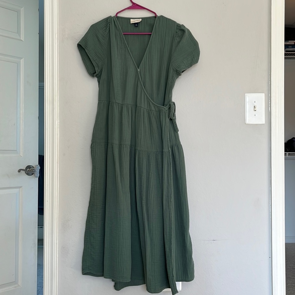 Gauze wrap dress